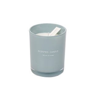Citta Home Decoration Glass Jar Scented Aromatherapy Soy Candles (Dusty Blue: Amber Ebony)