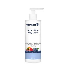 WishCare 10% AHA + 1% BHA Body Lotion Smooths Rough & Bumpy Skin With Niacinamide 200ml